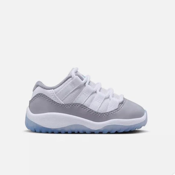Nike Other - NWOT Nike Kids Air Jordan Retro 11 Low - Grey and White with Ice Blue Sole